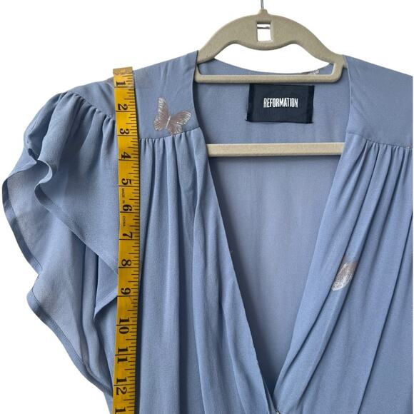 Reformation Sandra Kuren Crane Butterfly Print Maxi Dress Size S - Picture 14 of 16